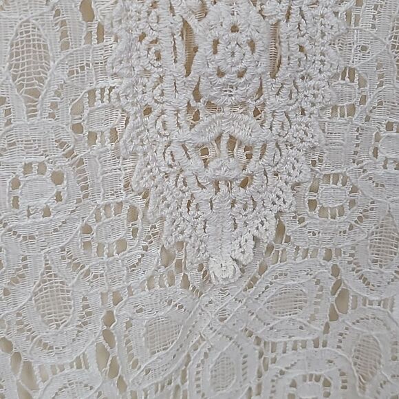 Jodi Kristopher Ivory Lace Embroidered Halter Cut Out Short Homecoming Dress Jrs - Picture 5 of 11